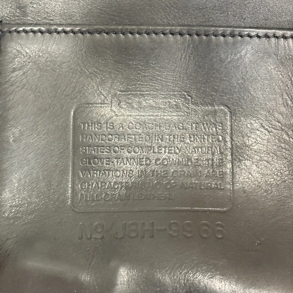 Coach Legacy 9966 Black Leather Shoulder Bag USA Made Brass Hardware Vintage 90s